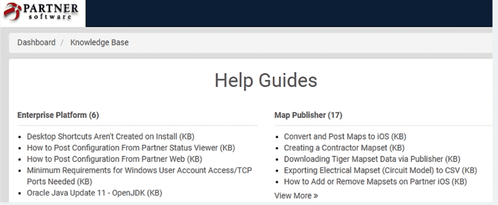 Help guides showing results for Enterprise platform and Map Publisher.
